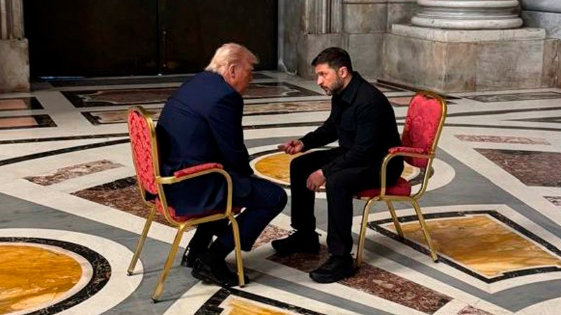 Trump y Zelensky se reúnen en el Vaticano 