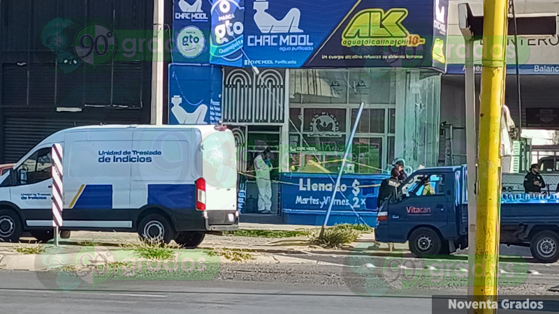 Hombre es ultimado a tiros en una purificadora de agua en Celaya, Guanajuato