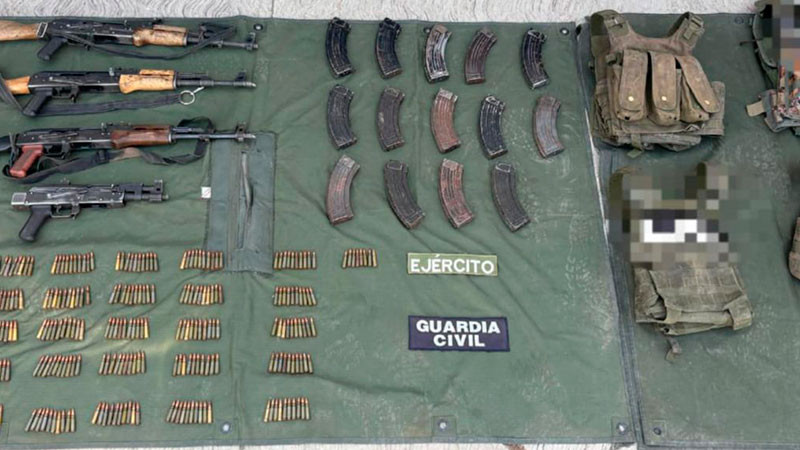 SSP y Defensa aseguran más de 350 cartuchos y cuatro fusiles en Buenavista 