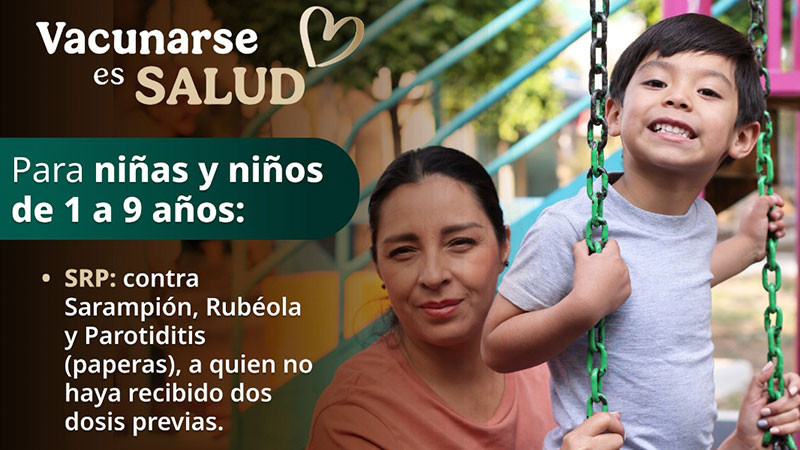 Sector Salud de Michoacán refuerza protección infantil con jornada de vacunación gratuita 