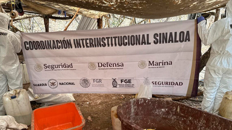 Destruyen laboratorio clandestino en Sinaloa; pertenecía a hijos de Joaquín Guzmán Loera 