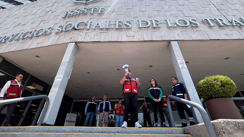 Participa ISSSTE en Primer Simulacro Nacional 2025 
