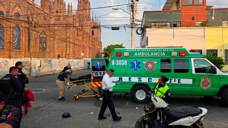 Policía se accidenta en Zamora, Michoacán; se encuentra herido  