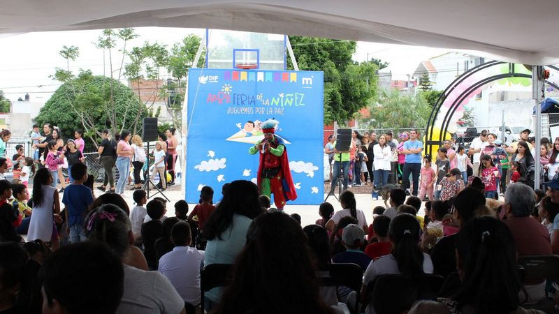 DIF Morelia sigue llevando alegría a colonias con la Feria de la Niñez “Juguemos por la Paz”  