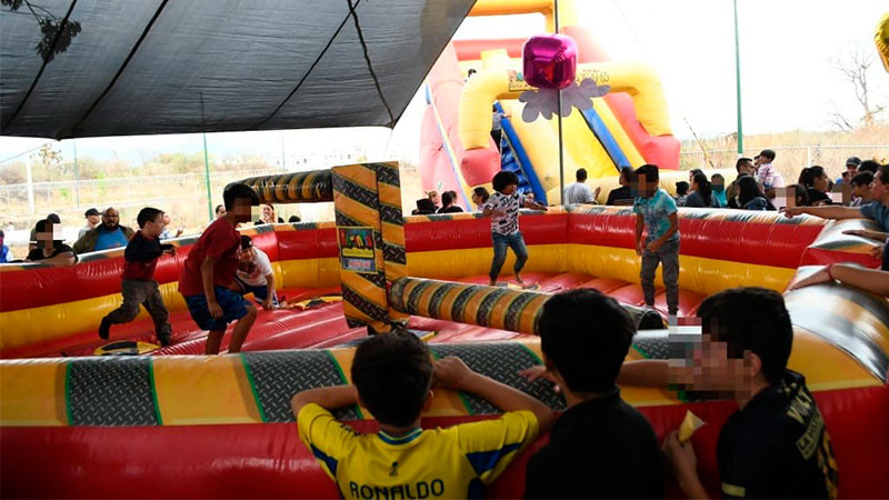En Villas del Pedregal, Gobierno de Morelia concluye Feria de la Niñez "Juguemos por la paz" 