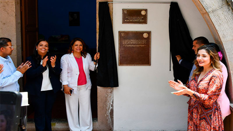 Con develación de placa en Ludoteca del Congreso de Michoacán, se reconoce legado de Rosaura Zapata: Tere Herrera 