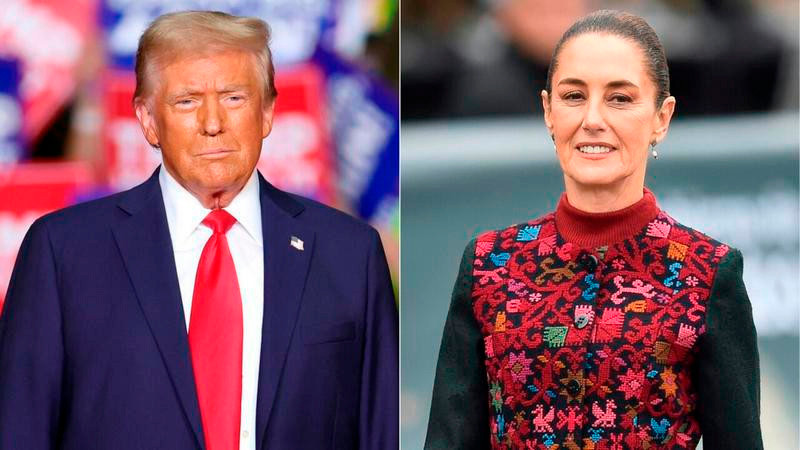Sheinbaum y Trump sostienen llamada telefónica; acuerdan mejorar balance comercial 