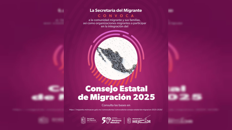 Semigrante Michoacán abre convocatoria para formar Consejo Estatal de Migración 