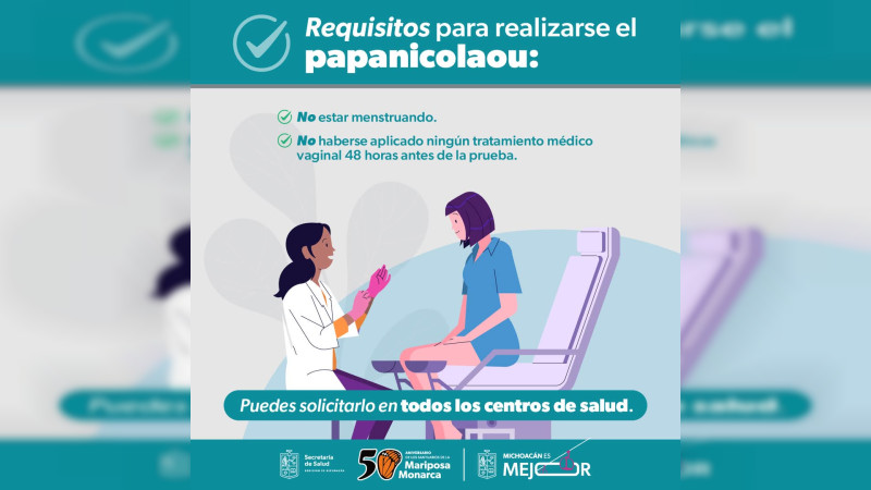 Realiza sector salud de Michoacán acciones oportunas para detección de cáncer de cuello uterino 