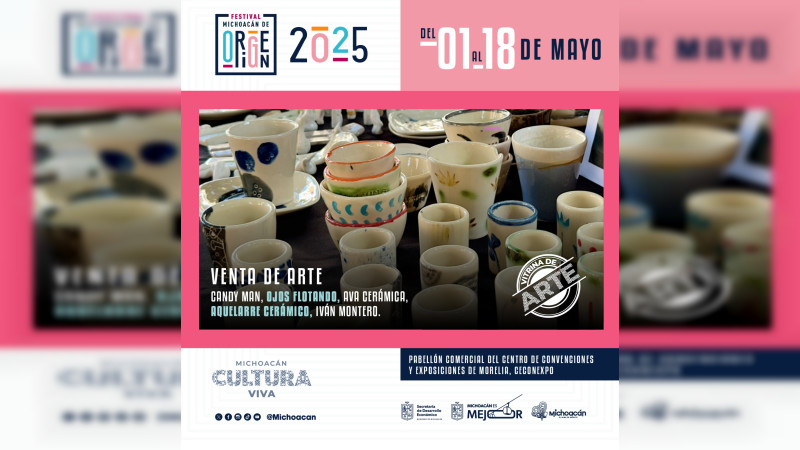 Arte hecho en Michoacán directo a tus manos, en el Festival Michoacán de Origen  