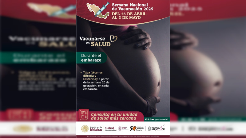 SSM protege a embarazadas contra tosferina, difteria y tétanos con esta vacuna  