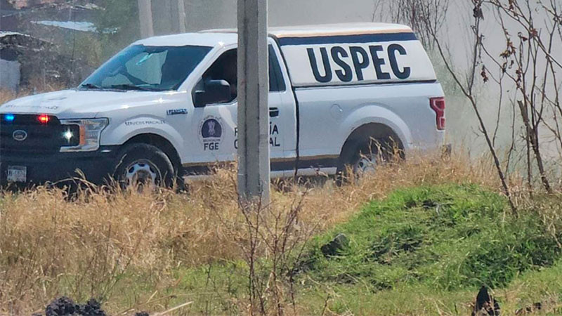 Hallan cadáver en estado de descomposición en un predio de la carretera Morelia-Maravatío 