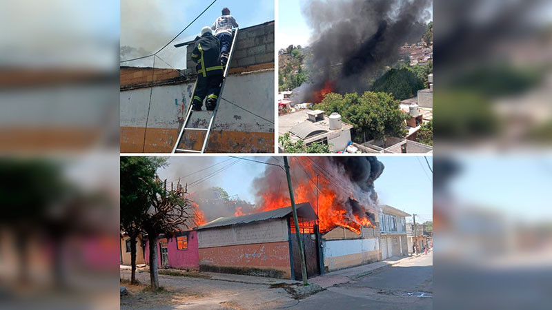 Se incendian dos domicilios en Zitácuaro, Michoacán; solo hubo daños materiales  