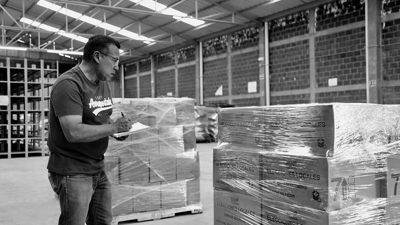 Llega al Instituto Electoral de Michoacán el material electoral para la elección de personas juzgadoras 