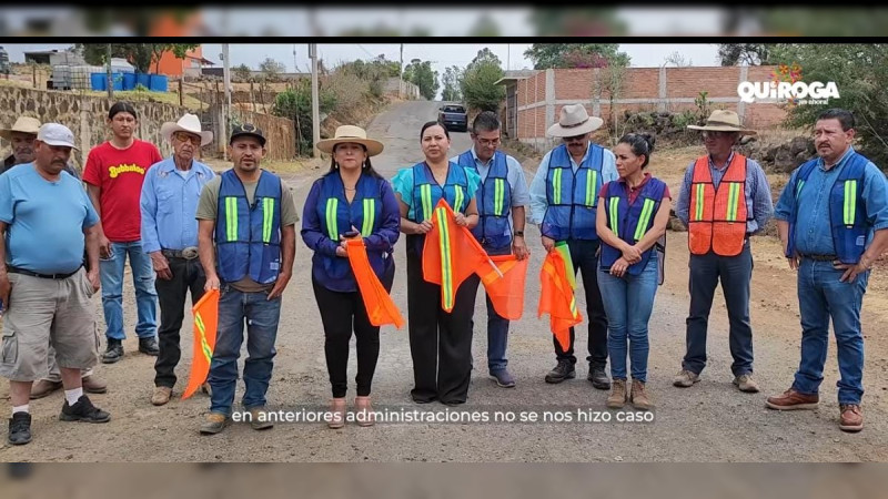 Arranca Gobierno de Quiroga obra de rehabilitación del acceso a Caríngaro, una demanda histórica de la comunidad