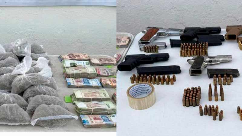 Aseguran armas, cargadores y dinero en efectivo en operativo sorpresa a penal de Culiacán 