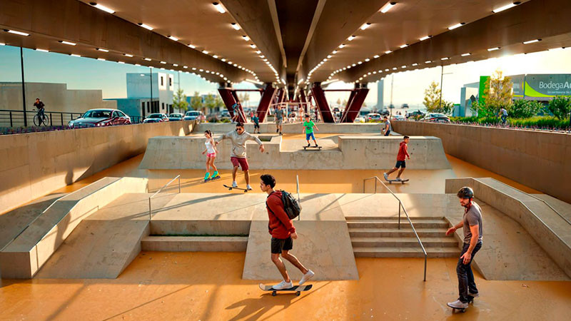 Bajopuente Paso Catrinas se transformará con skatepark y parque canino: gobierno de Michoacán 
