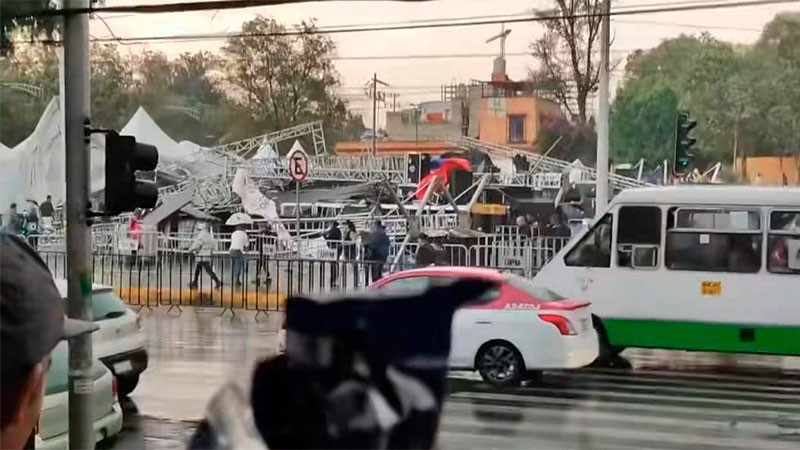 Se desploma escenario en CDMX; realizarían festejo por el Día de las Madres 