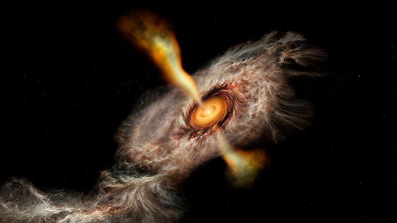 Esta enorme estrella joven crece rápidamente y de la misma forma que las pequeñas 