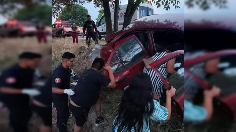 Deja 4 lesionados accidente en la Pátzcuaro-Morelia 