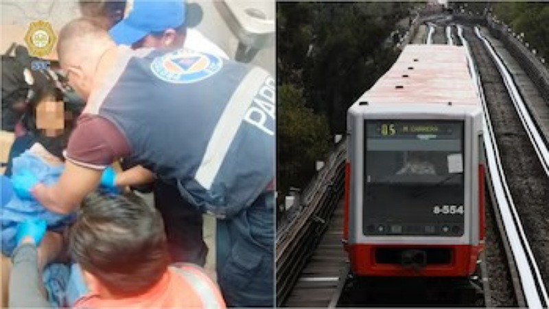 Niña de 13 años se convierte en madre al dar a luz en pleno Metro de la Ciudad de México 