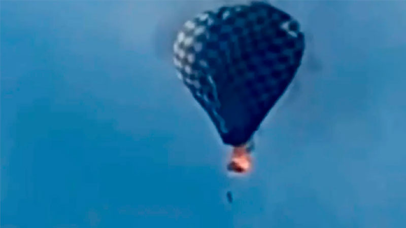 Pierde la vida una persona al caer de un globo aerostático que se incendió en Zacatecas 