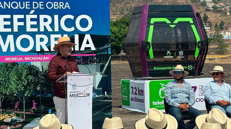 Teleférico de Morelia, solución al rezago en movilidad y transporte público: Bedolla 