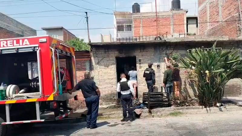 Se incendia vivienda en la Felipe Carrillo Puerto, de Morelia, Michoacán 