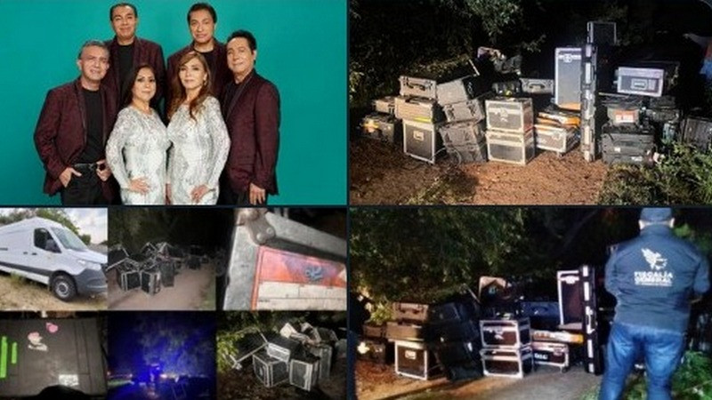 Recuperan instrumentos y equipo robado a Los Ángeles Azules en Puebla 
