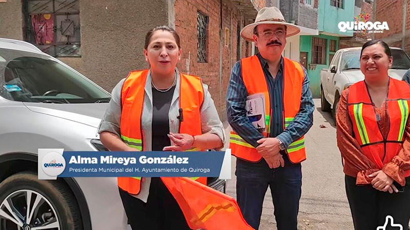 Inicia Gobierno de Quiroga construcción de paso peatonal en Privada 20 de Noviembre 
