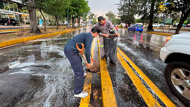  Despliega Gobierno de Morelia brigadas para atender tormenta de este miércoles 