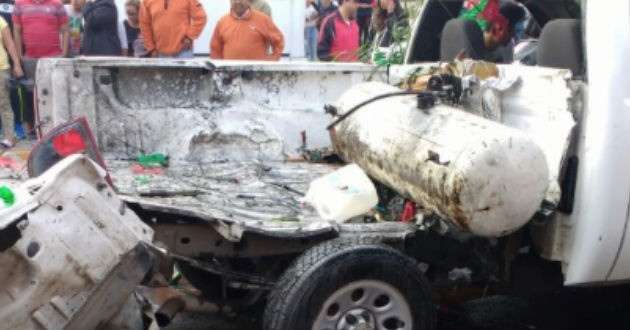 Dos niños muertos y 10 lesionados, saldo de explosión de tanque de gas en peregrinación en Veracruz 