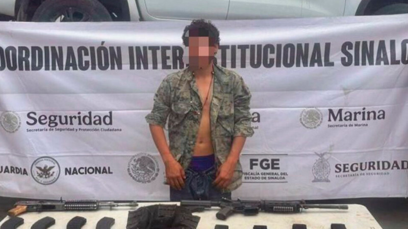 En Navolato, Sinaloa, detienen a sujeto en posesión de arsenal 
