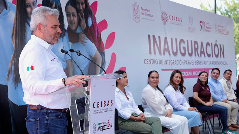 Inaugura Bedolla en Zacapu el décimo Centro para el Bienestar que reconstruye el tejido social 