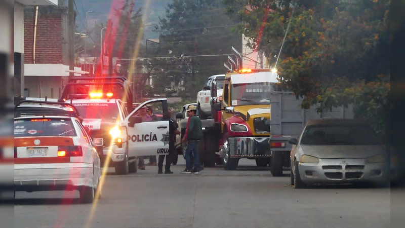 Resulta herido taxista tras ser baleado en Uruapan, Michoacán 