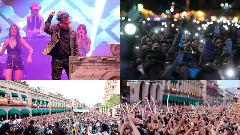 Celebra Morelia su 484 Aniversario con espectacular concierto 
