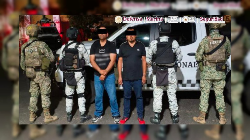 Capturan a ex mando policíal y a operador de grupo criminal en Jalisco 