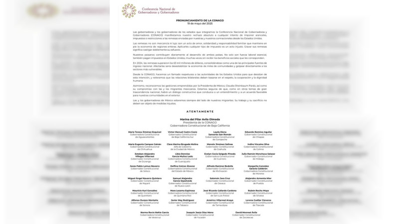 CONAGO se opone a impuestos a remesas: “No son mercancía ni lujo"