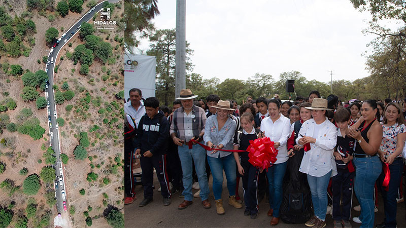 Ciudad Hidalgo, Michoacán: Jeovana Alcántar, inauguró la segunda etapa de la pavimentación asfáltica del camino de acceso a la Secundaria Técnica 151  
