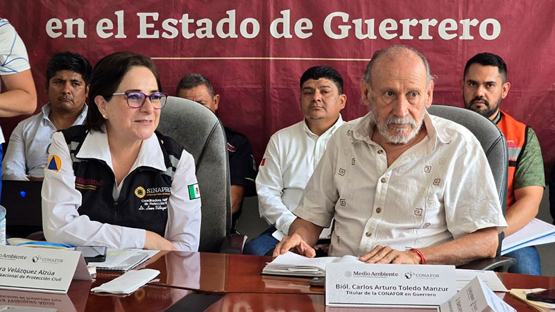 Gobierno de México fortalece acciones preventivas en Guerrero para la atención de incendios forestales, temporada de lluvias y ciclones tropicales 