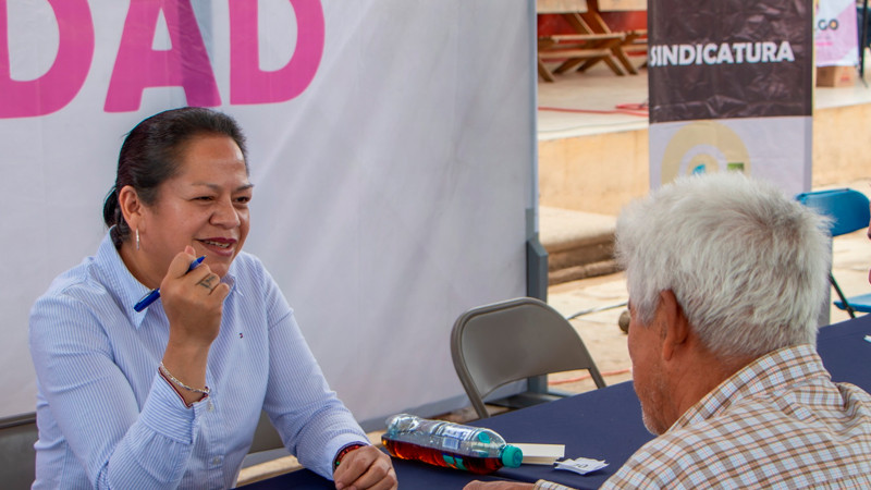 Jeovana Alcántar y su gabinete, atendió a la ciudadanía de la Tenencia de Pucuato, en el Programa Presidenta en tu Tenencia y Comunidad 
