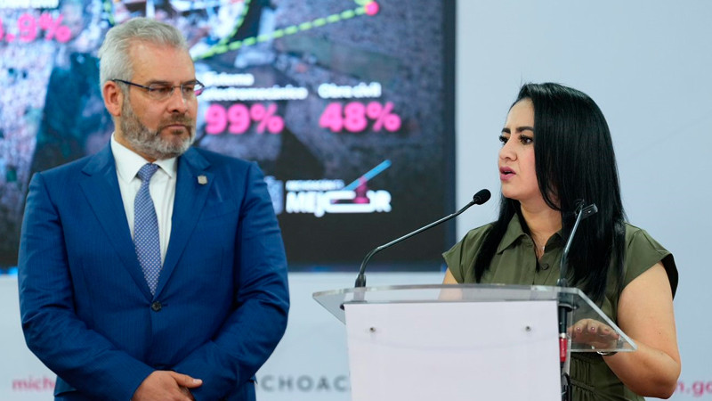 Teleférico de Uruapan registra avance del 84 %: Gladyz Butanda 