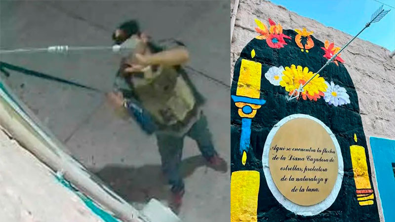Roban flecha de Diana la Cazadora en Ixmiquilpan, Hidalgo 