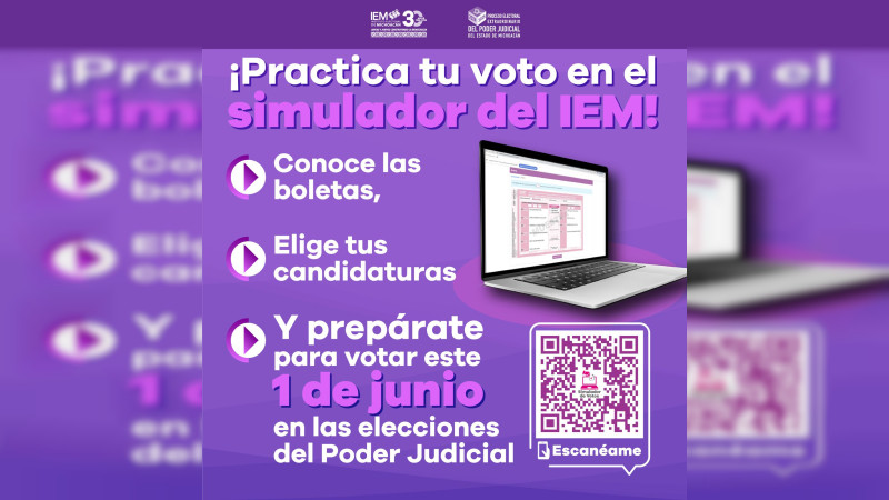 Practica cómo votar en la elección judicial del 1 de junio 