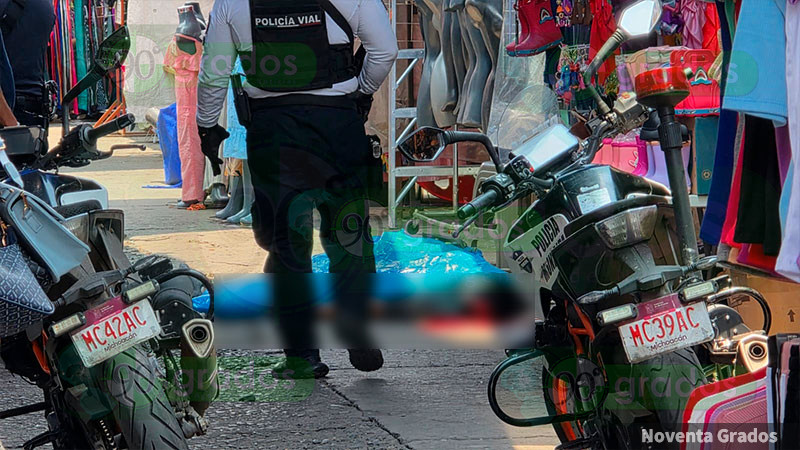 Ultiman a balazos a un hombre en inmediaciones al Mercado Hidalgo de Zamora, Michoacán