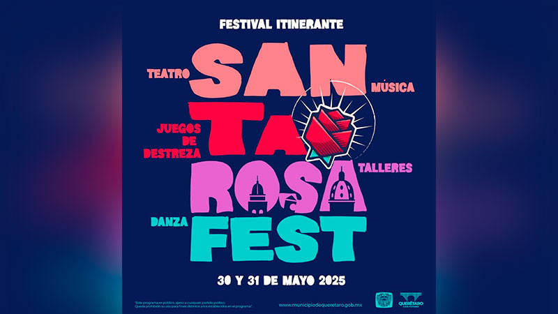 Se realizará este fin de semana el Festival Itinerante Santa Rosa Fest en el Parque Bicentenario de Querétaro  