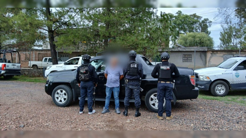 Aprehenden en Lagunillas, Michoacán a sujeto por delitos sexuales