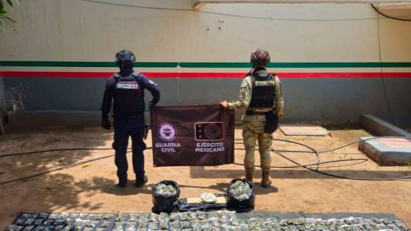 Aseguran 600 envoltorios con estupefacientes en Buenavista, Michoacán  