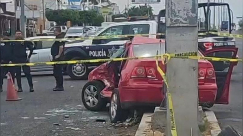 Accidente automovilístico en La Piedad, Michoacán, deja un muerto y un herido 