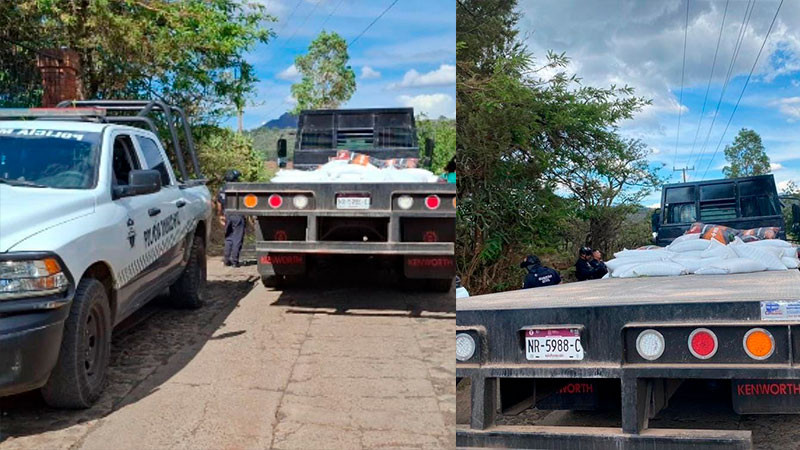 Roban camión cargado con fertilizante en Tzintzuntzan, Michoacán  